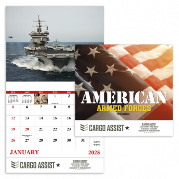 American Armed Forces Appointment Wall Calendar - Stapled